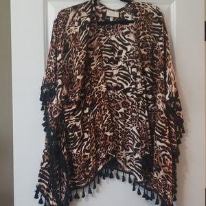 Animal print kimono